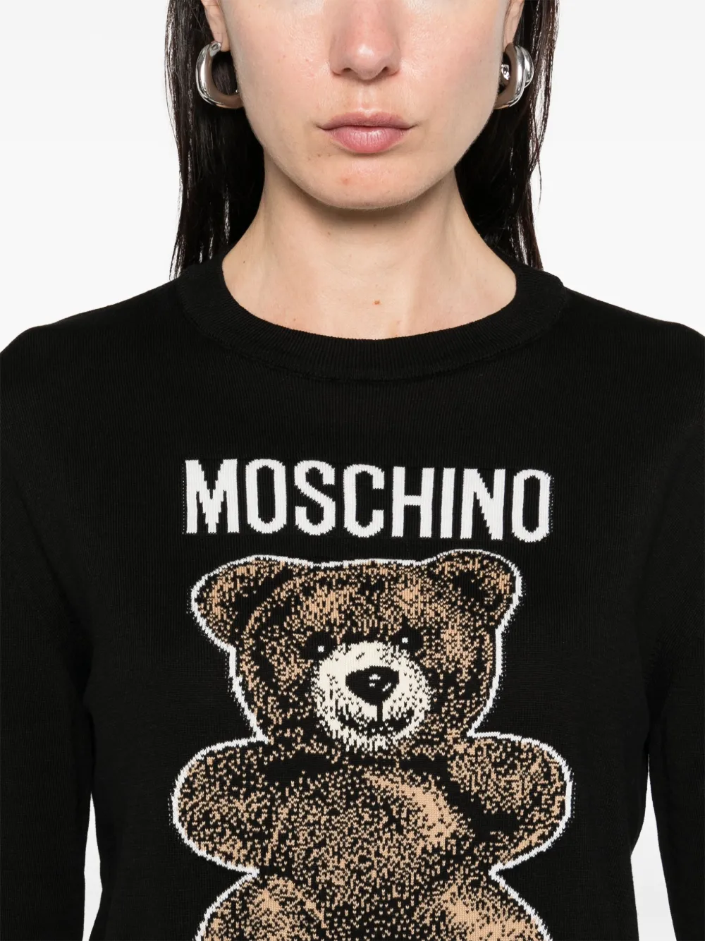 Moschino T-shirt met teddybeerprint Zwart