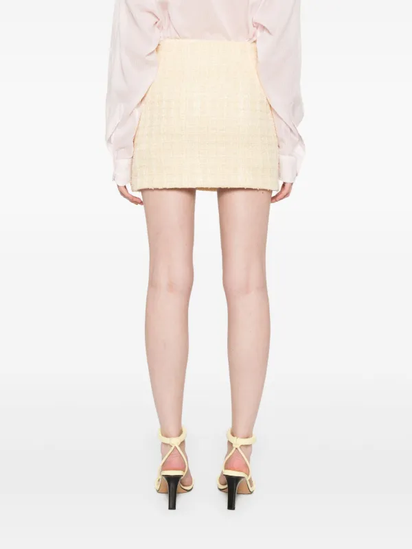 Elisabetta Franchi floral-embroidered Tweed Mini Skirt