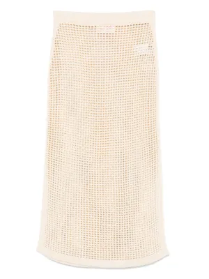 スカート MC2 Saint Barth DARLINE - Crochet midi skirt Darline brown crochet midi skirt – MC2 Saint Barth