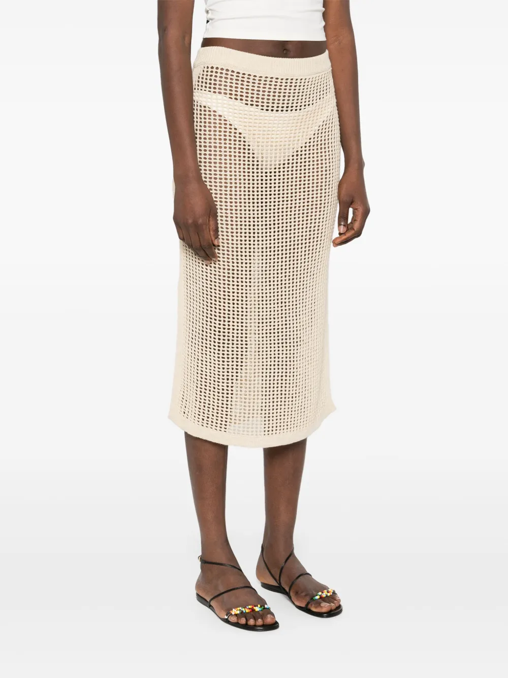 MC2 Saint Barth Darline midi-rok Beige