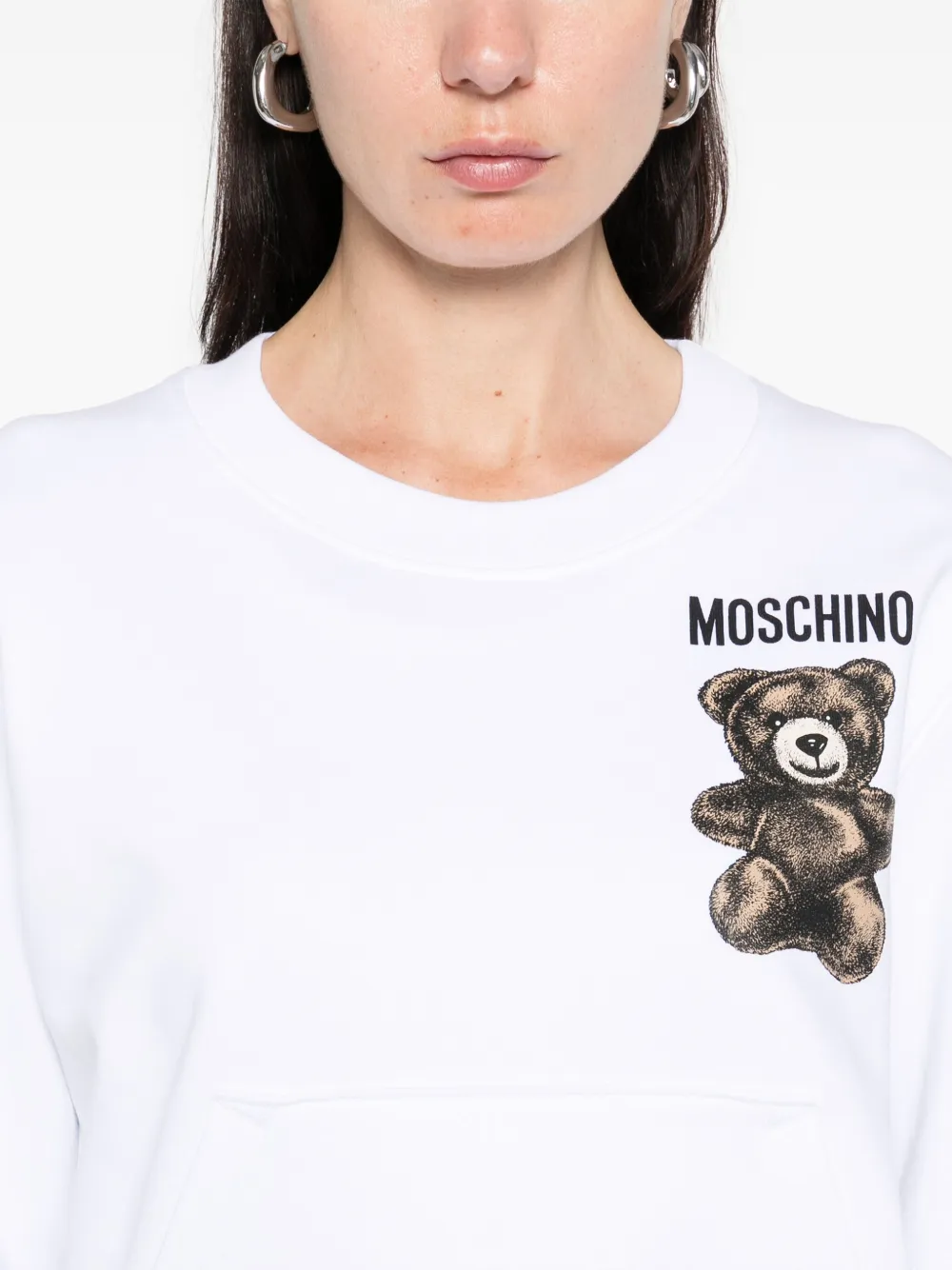 Moschino Sweater met teddybeerprint Wit