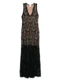 LIU JO open-knit maxi dress - Black