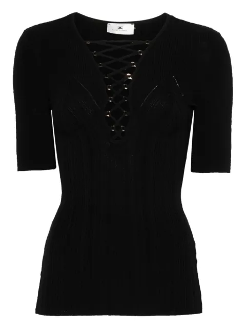 Elisabetta Franchi lace-up T-shirt