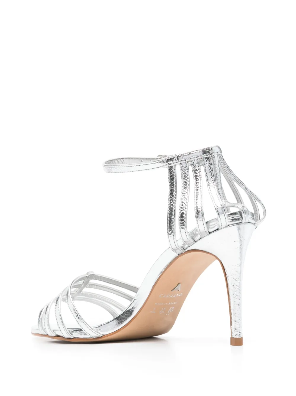 CARRANO 90mm leather sandals Silver