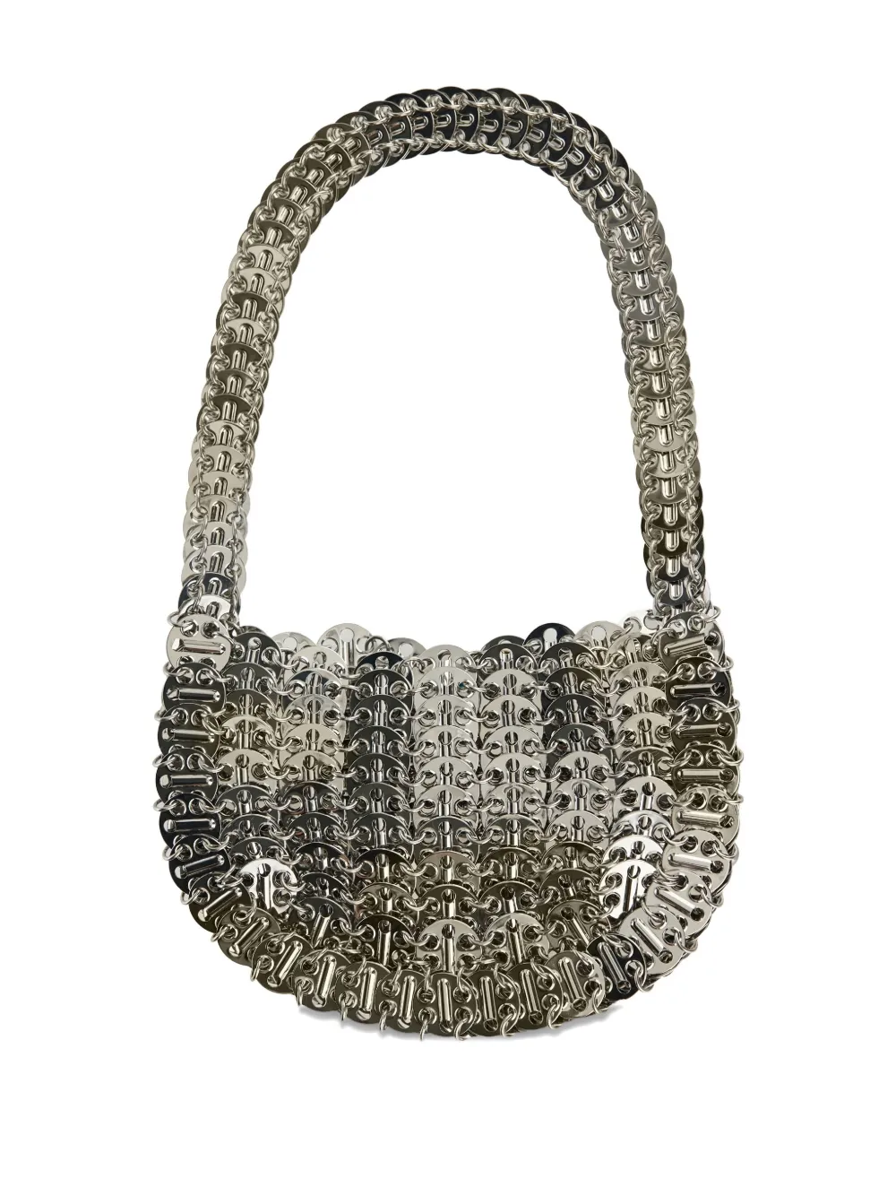 Rabanne 1969 Moon chain-link shoulder bag - Zilver