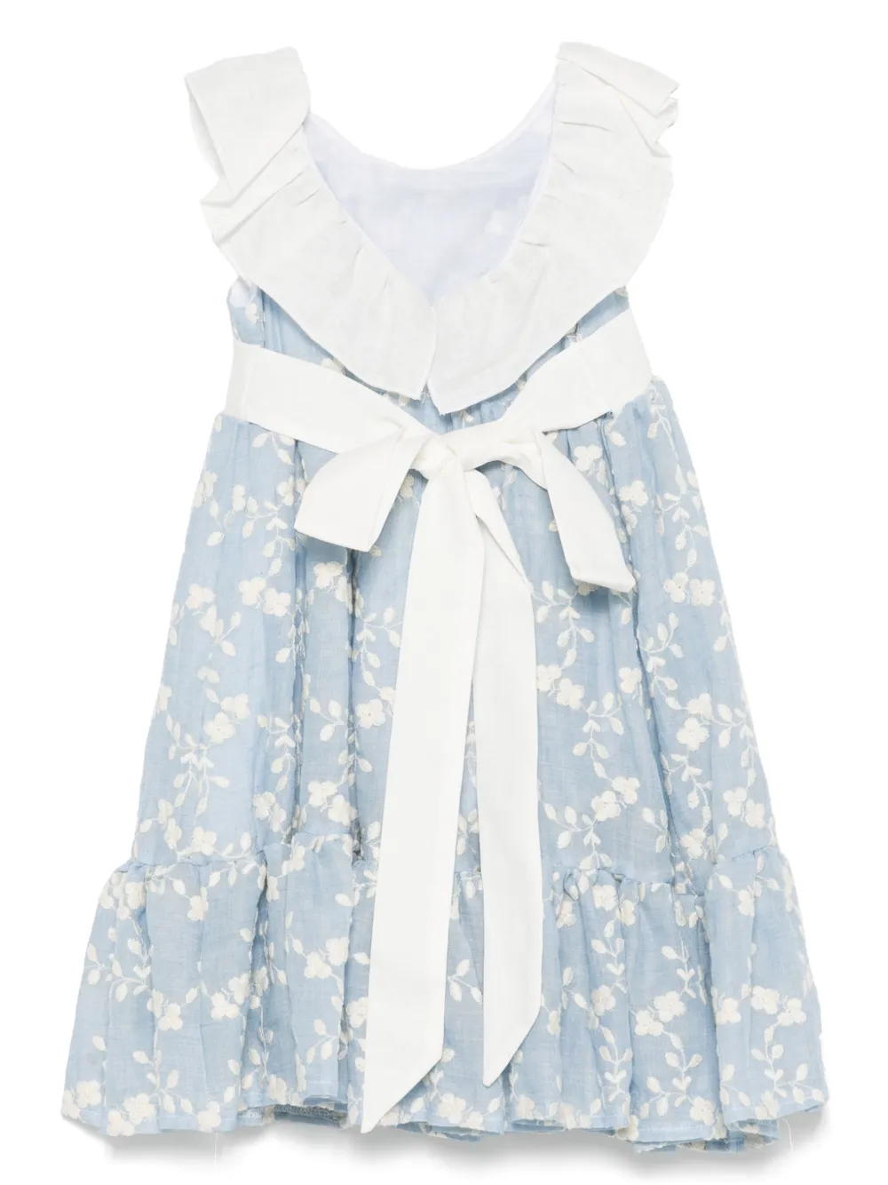 La Stupenderia floral-embroidered dress - Blauw