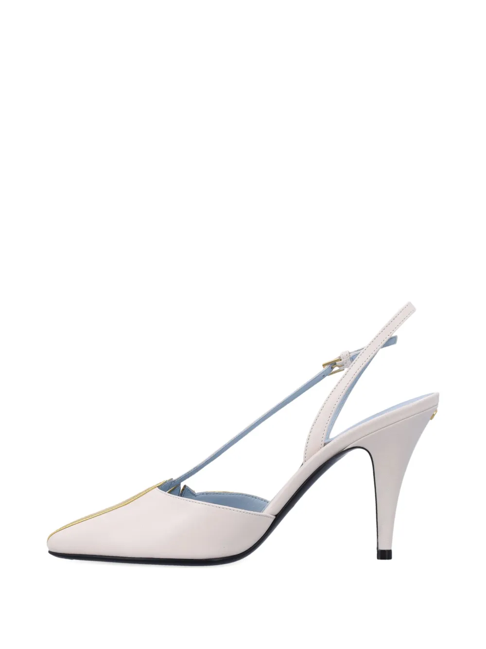 Valentino Folifoliage Sling Back Pumps In Neutrals