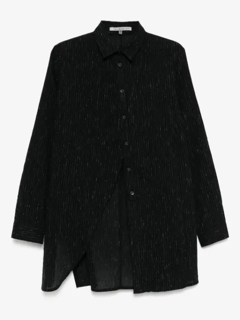 CHIAHUNG SU asymmetric striped shirt