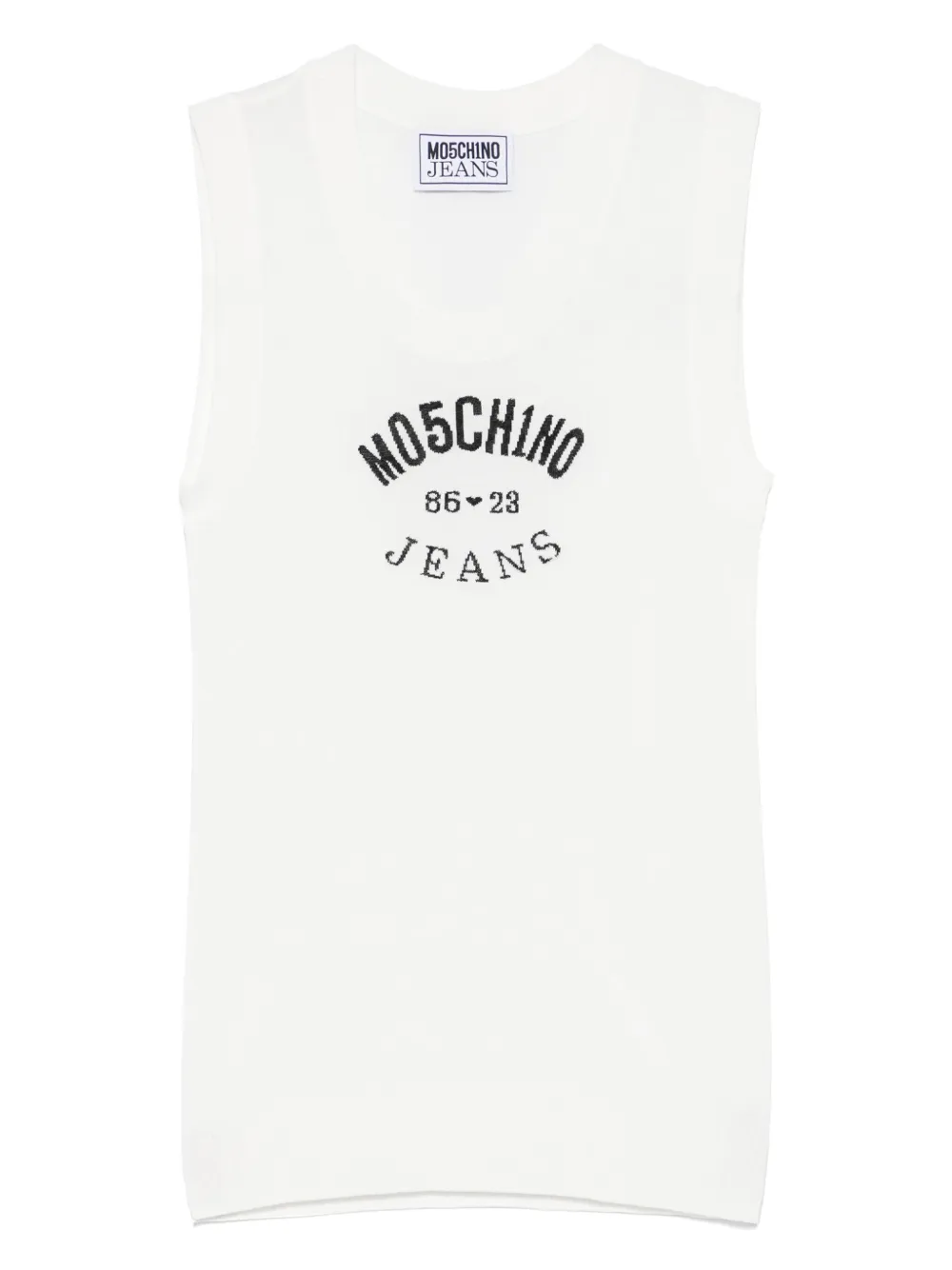 intarsia-logo tank top