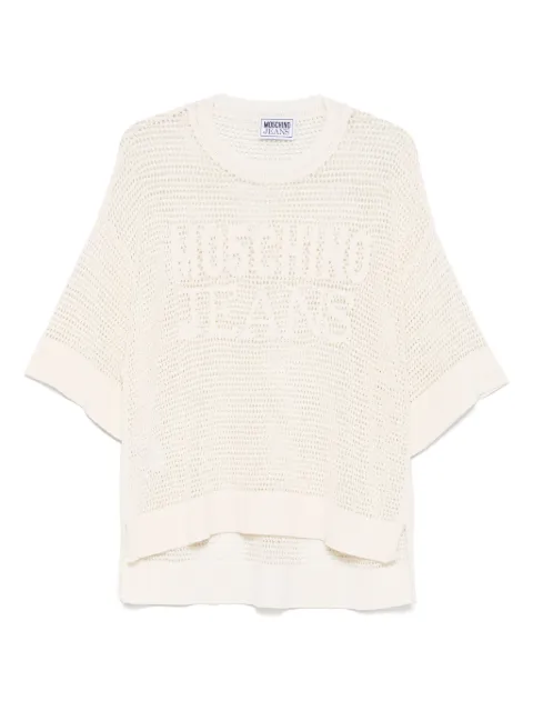 MOSCHINO JEANS logo-jacquard T-shirt
