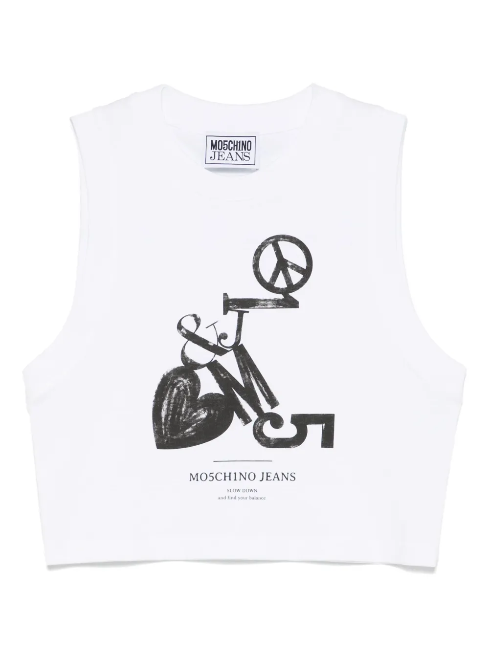 logo-print cropped top