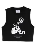 MOSCHINO JEANS logo-print top - Black