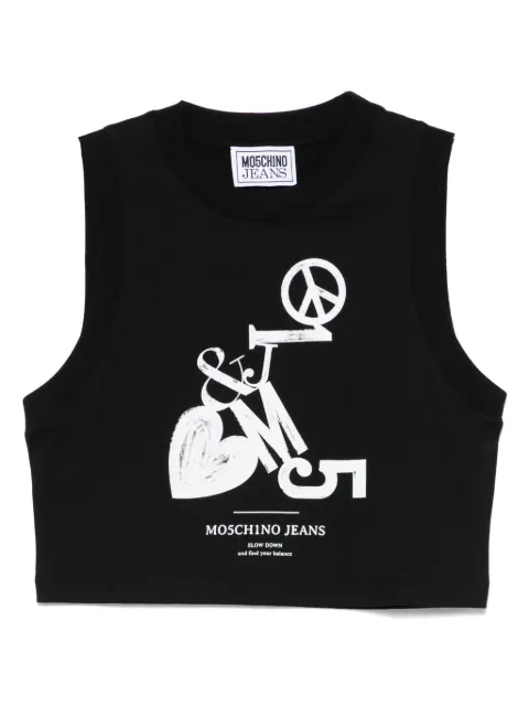 MOSCHINO JEANS logo-print top