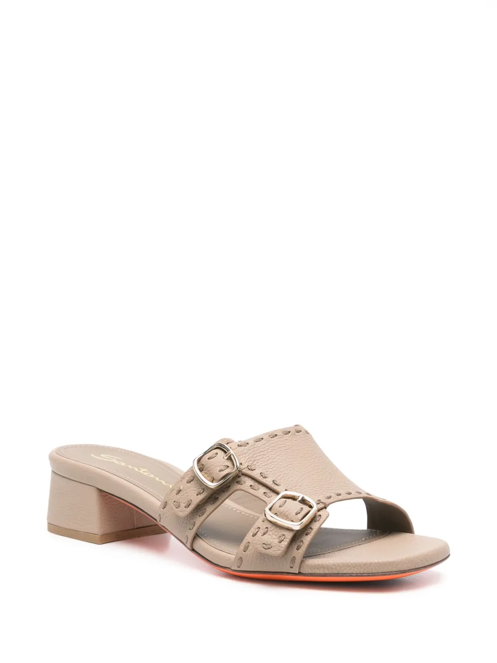 Santoni 35mm buckle-detailed sandals - Beige