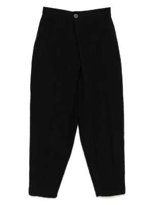 Black Comme Des Garçons プリーツディテール パンツ | ブラック