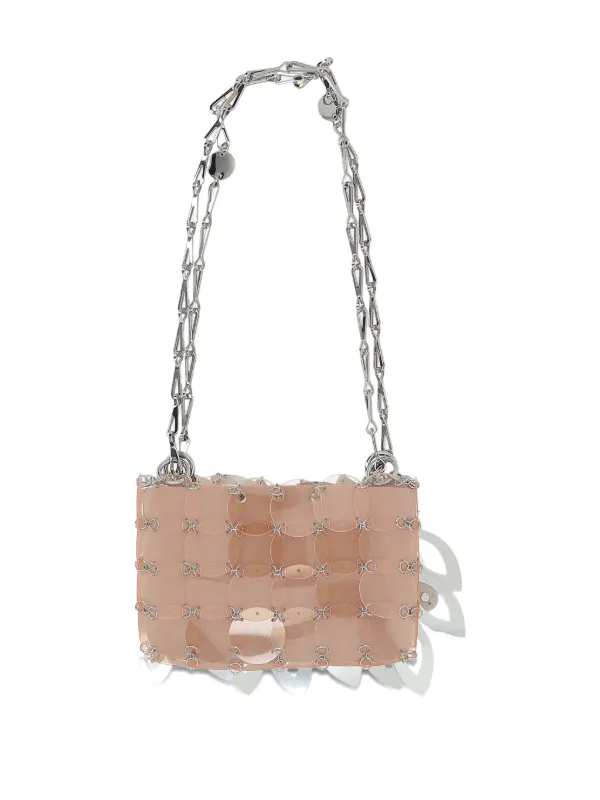 RABANNE ディスク スタッズ パーティー ショルダー バッグ 2025 Rabanne Mini disc-embellished Shoulder Bag | Neutrals | FARFETCH