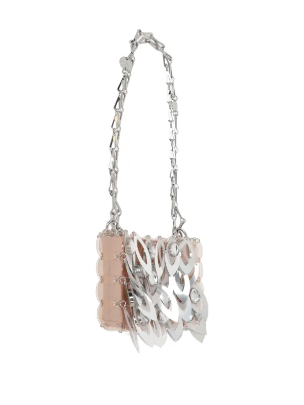 RABANNE ディスク スタッズ パーティー ショルダー バッグ 2025 Rabanne Mini disc-embellished Shoulder Bag | Neutrals | FARFETCH