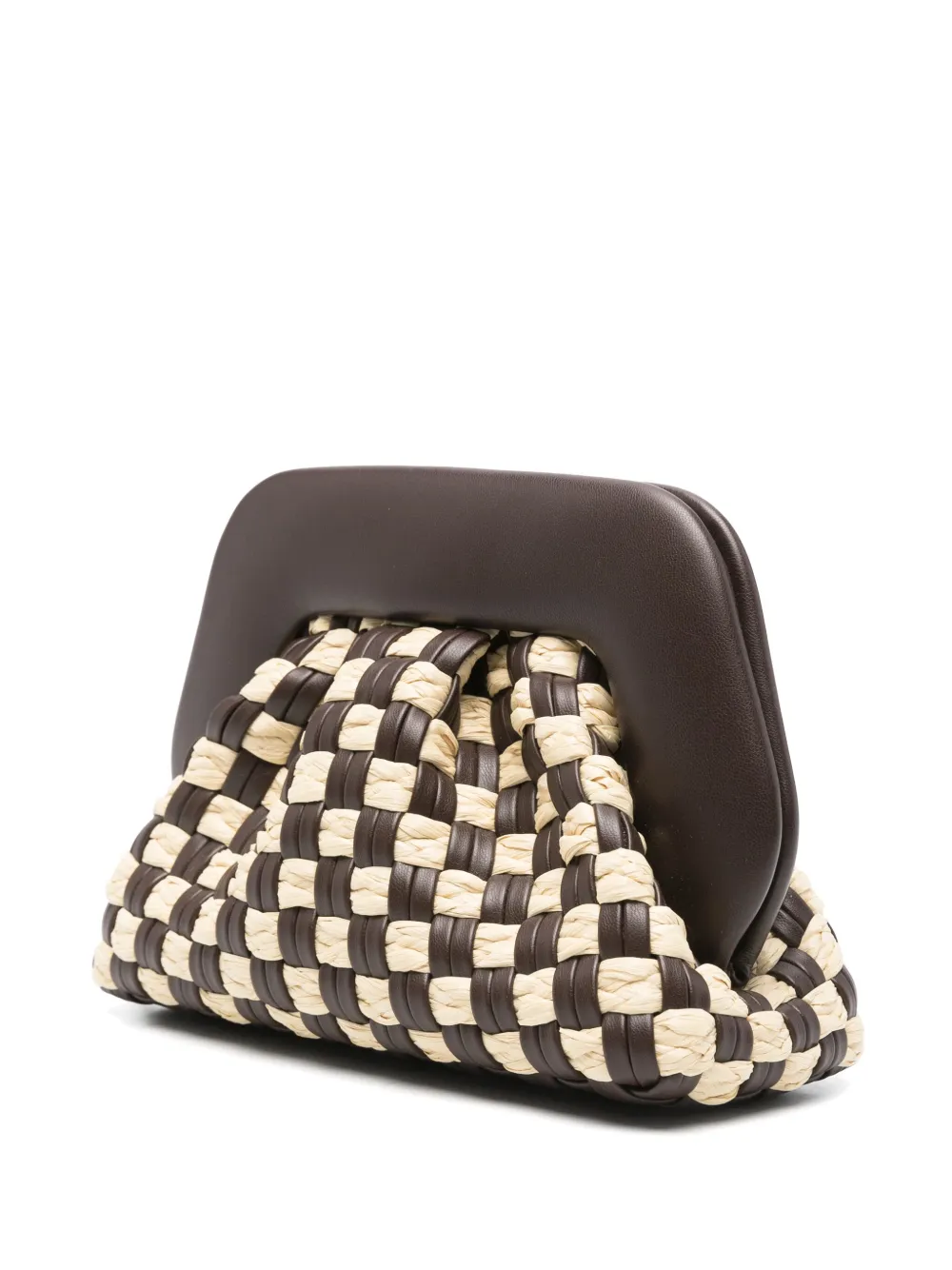 Themoirè Tia clutch Bruin