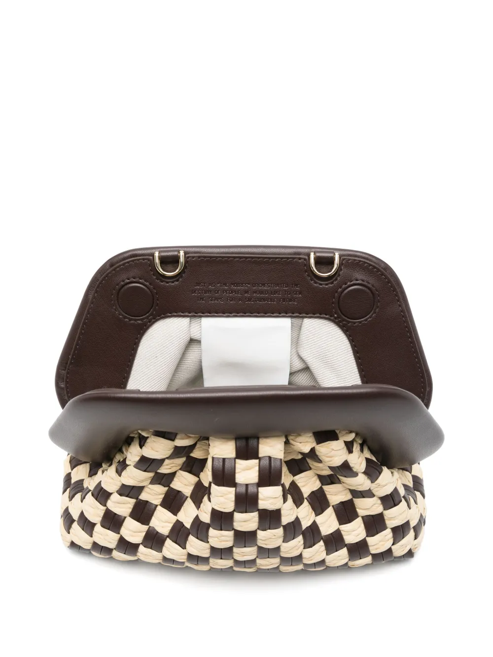Themoirè Tia clutch Bruin