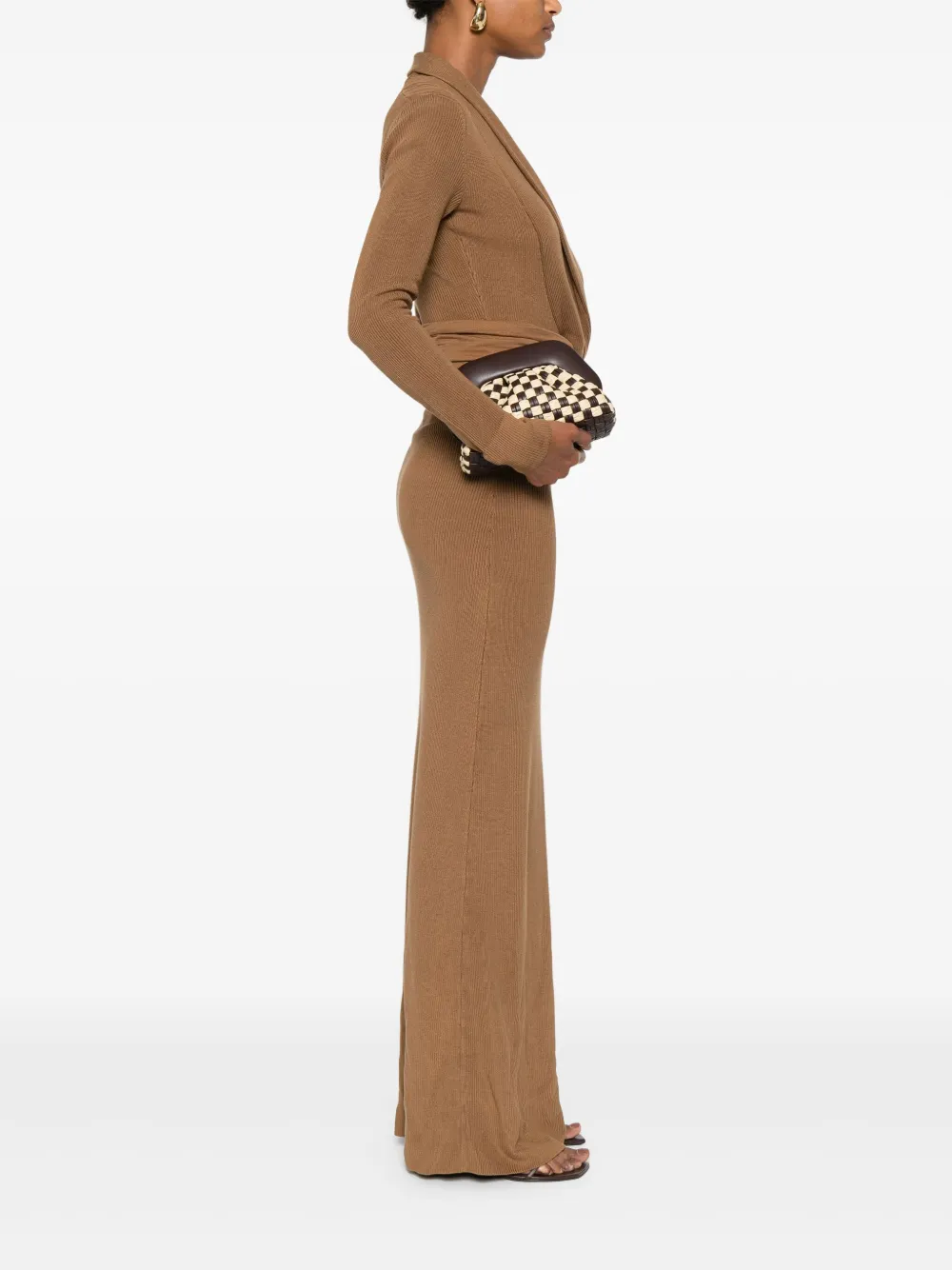 Themoirè Tia clutch bag - Bruin