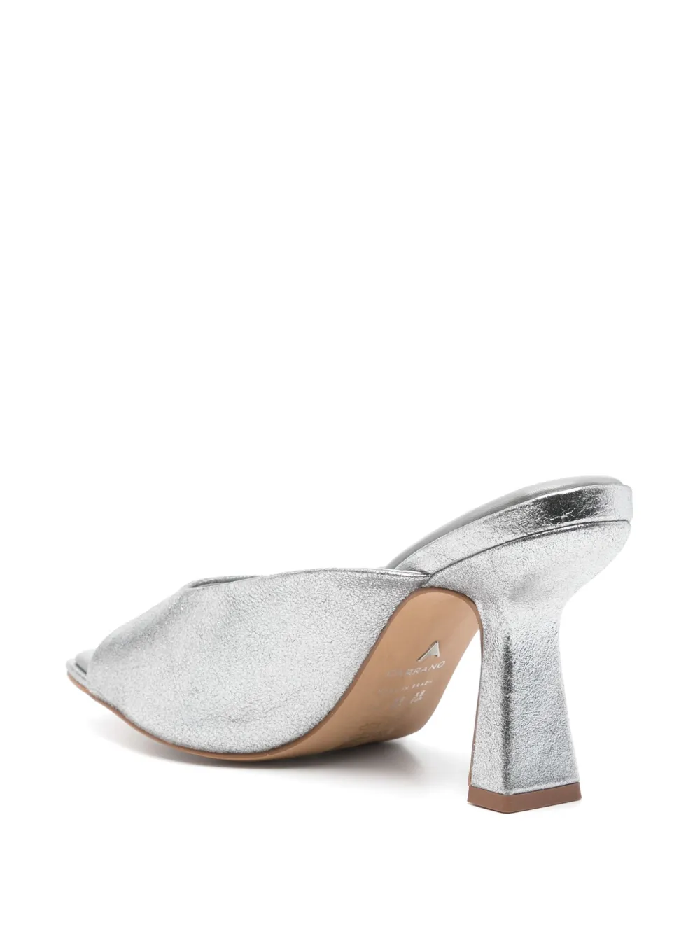CARRANO 95mm metallic mules Silver