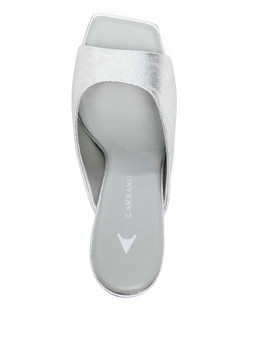 CARRANO 95mm metallic mules Silver
