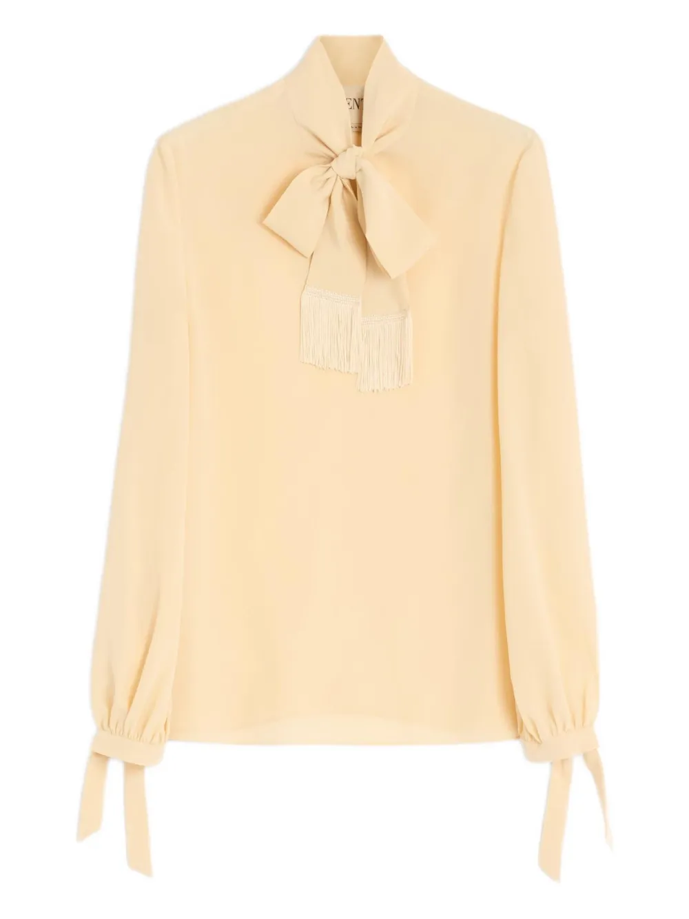 Valentino Garavani Crêpe de chine blouse Geel