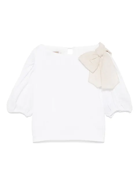 La Stupenderia blusa con aplique de lazo