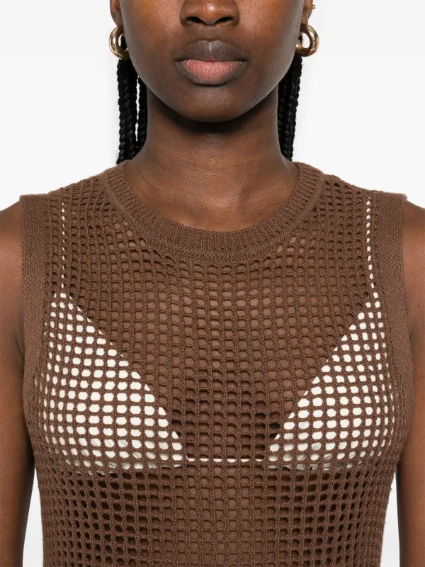MC2 Saint Barth Eileen Midi Dress | Brown | FARFETCH