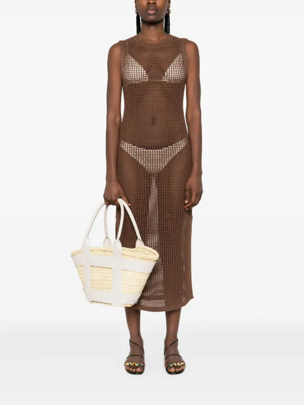 MC2 Saint Barth Eileen Midi Dress | Brown | FARFETCH