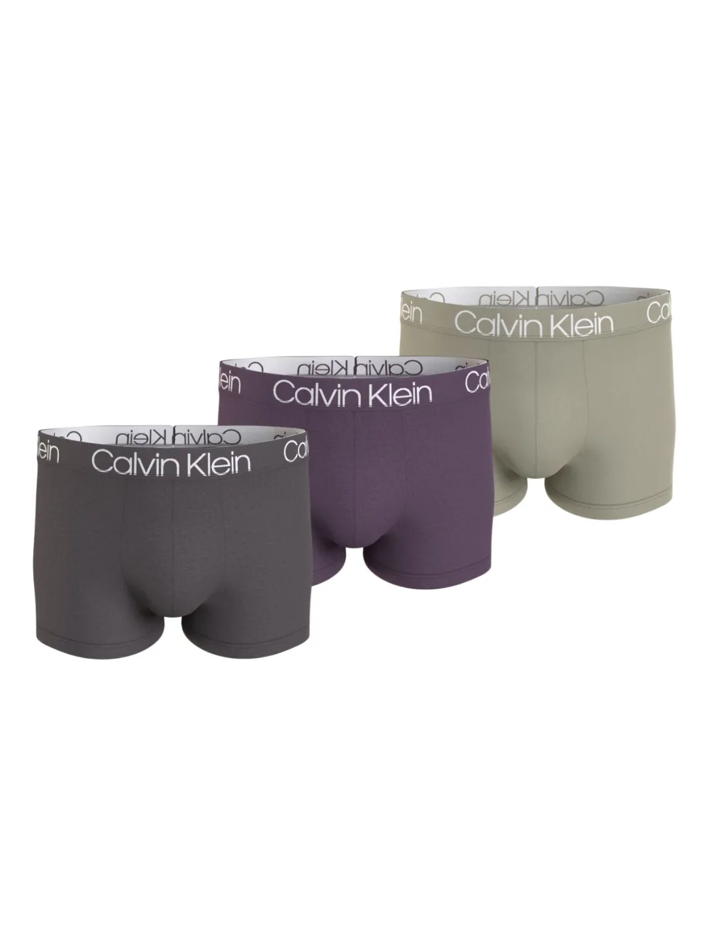 Calvin Klein Drie boxershorts met logoband Groen
