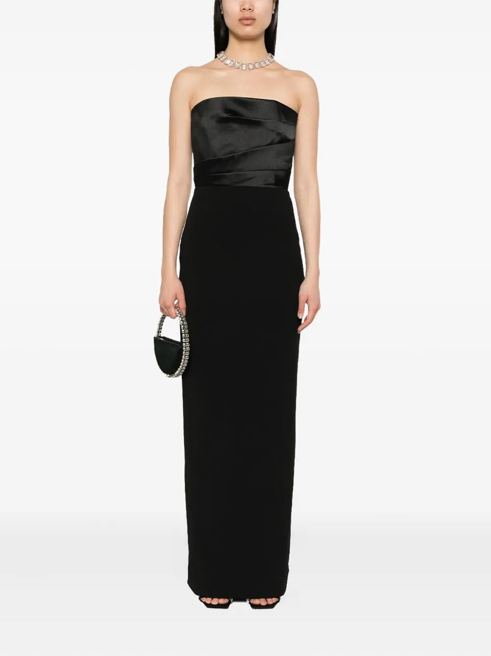 Solace London The Afra maxi-jurk Zwart
