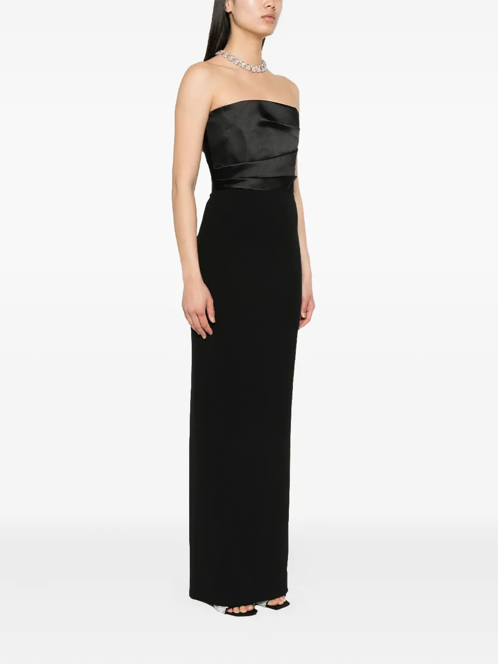 Solace London The Afra maxi-jurk Zwart