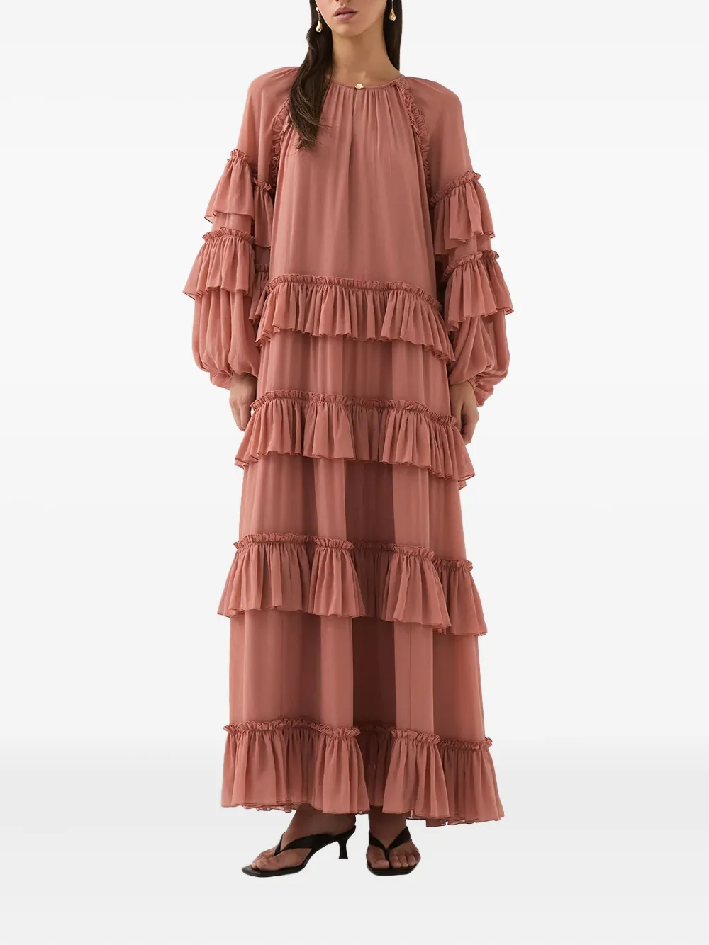 Aje robe longue Mina à volants superposés | Robes de jour | Image 2