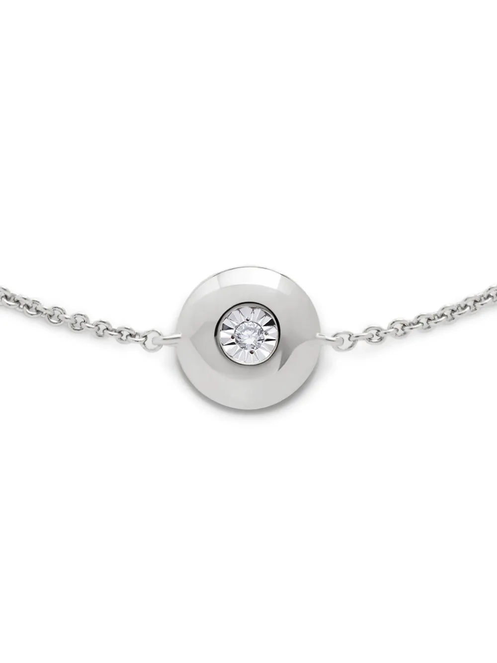 Monica Vinader Sterling Silver April Birthstone Chain Bracelet Lab Grown Diamond In Metallic