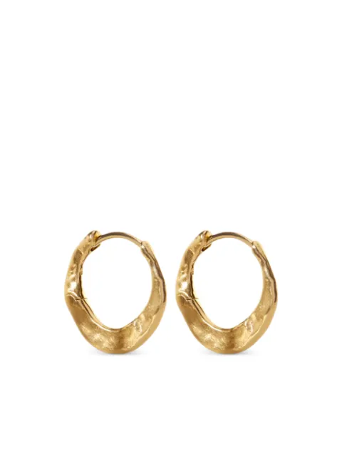 Monica Vinader Par de brincos argolas Capri com efeito amassado