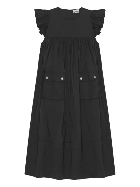 GANNI cargo-pocket midi dress