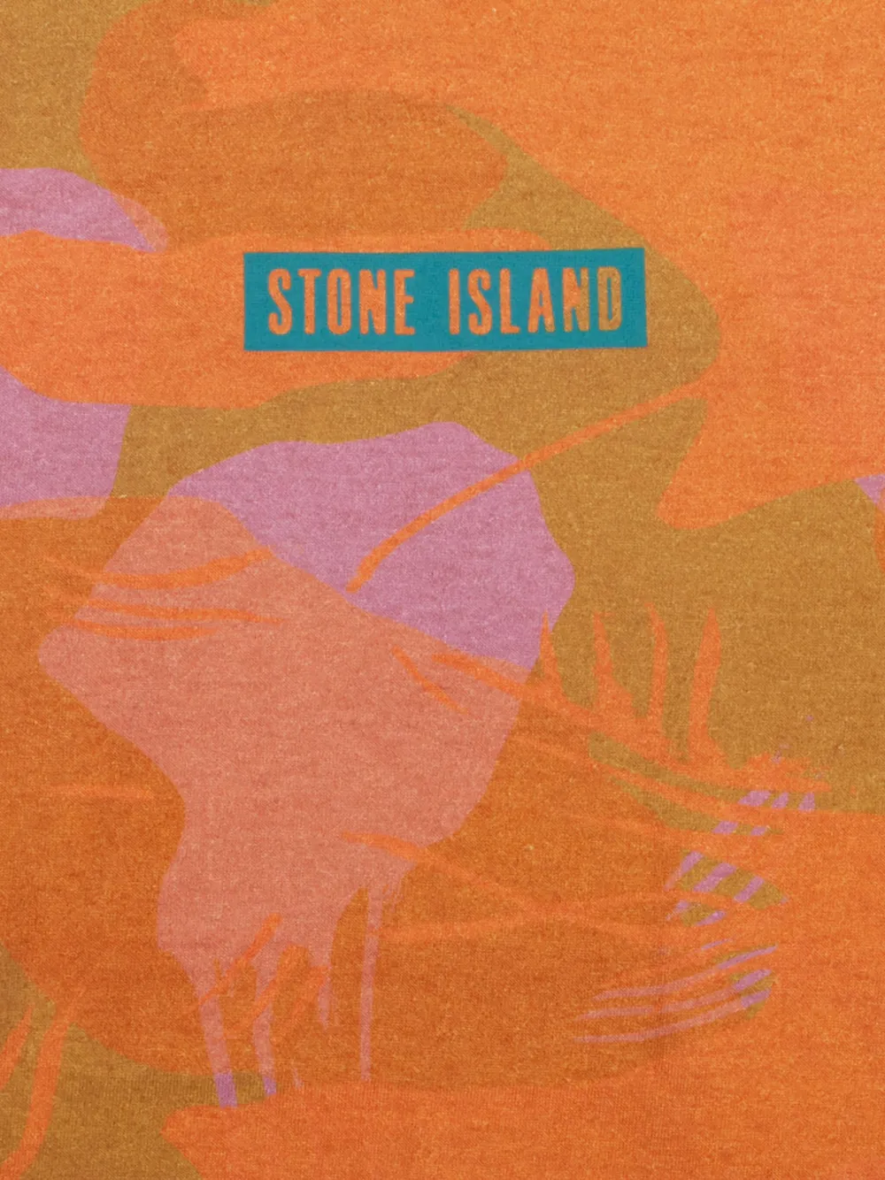 Stone Island Junior Katoenen T-shirt Oranje