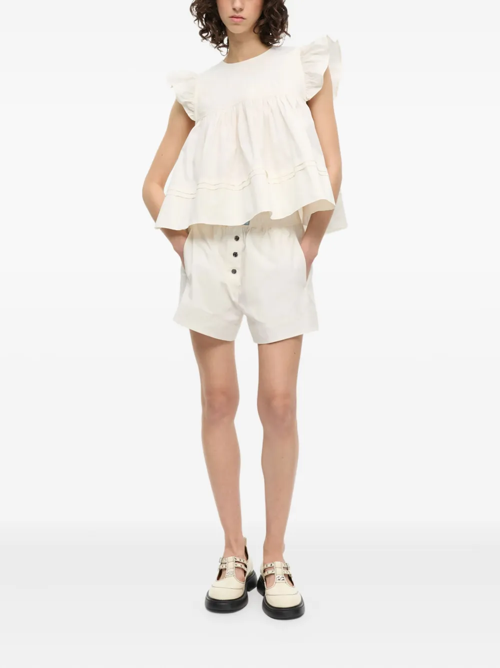 GANNI logo-patch shorts | Short Shorts | Image 2