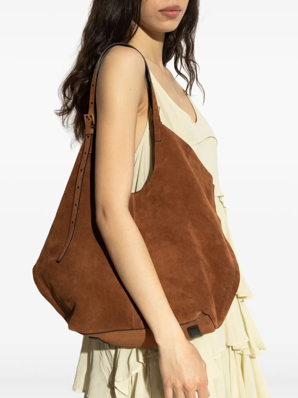 AllSaints Suède shopper Bruin