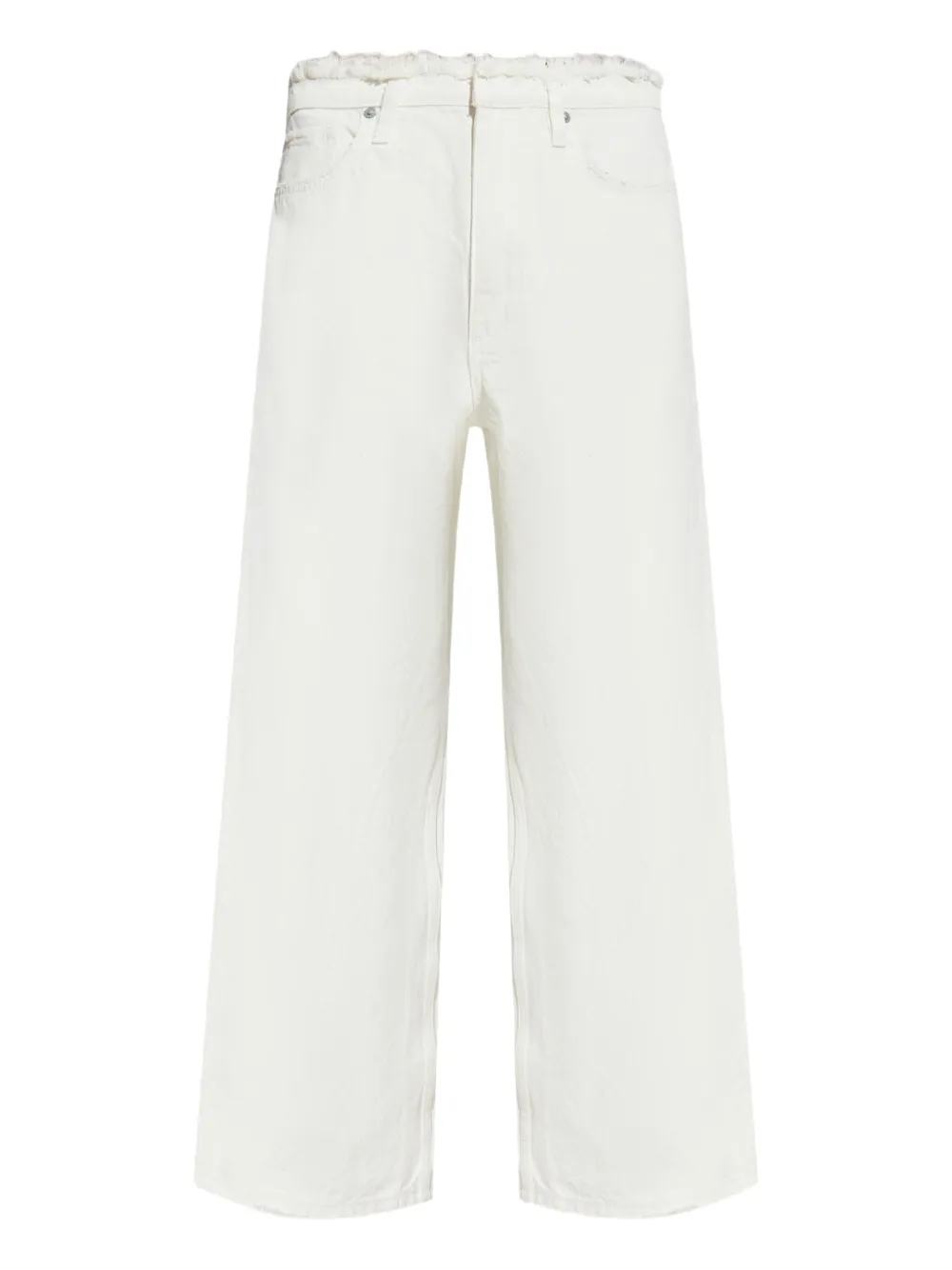 AllSaints Blake high waist jeans met wijde pijpen Wit