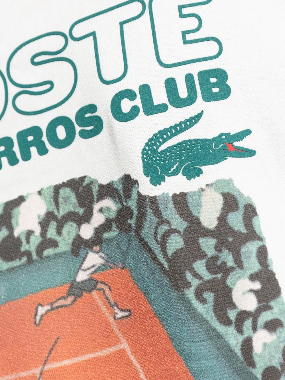 Lacoste Katoenen T-shirt met logoprint Wit