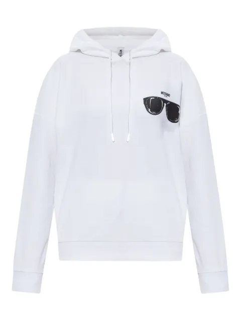 Moschino sunglasses-print hoodie