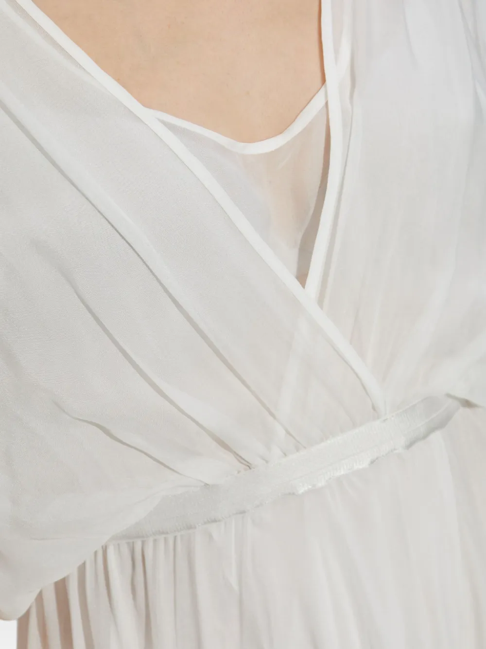 Forte Forte Sheer-overlay Maxi Dress In White