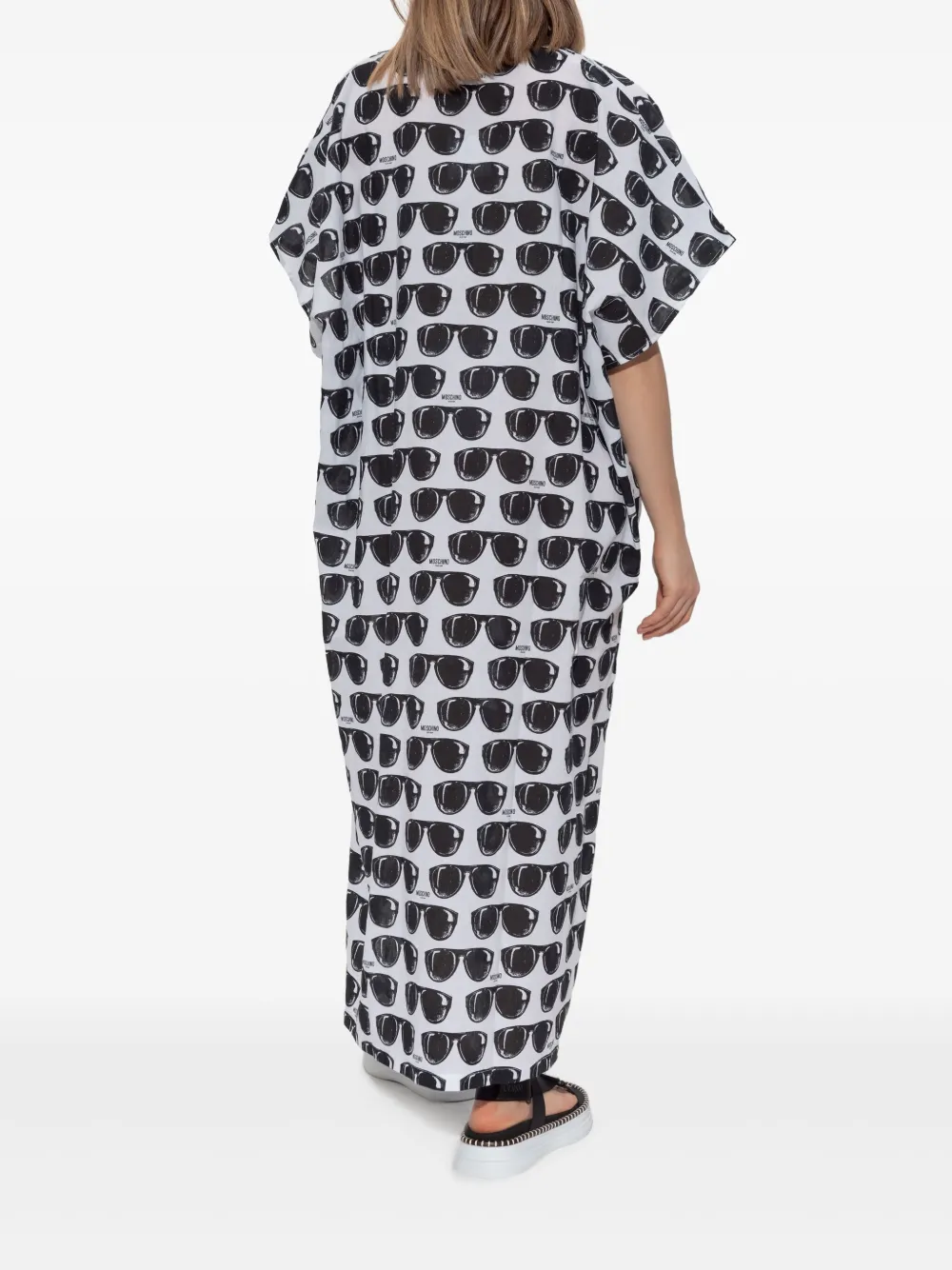 Moschino Maxi-jurk met zonnebrilprint Wit