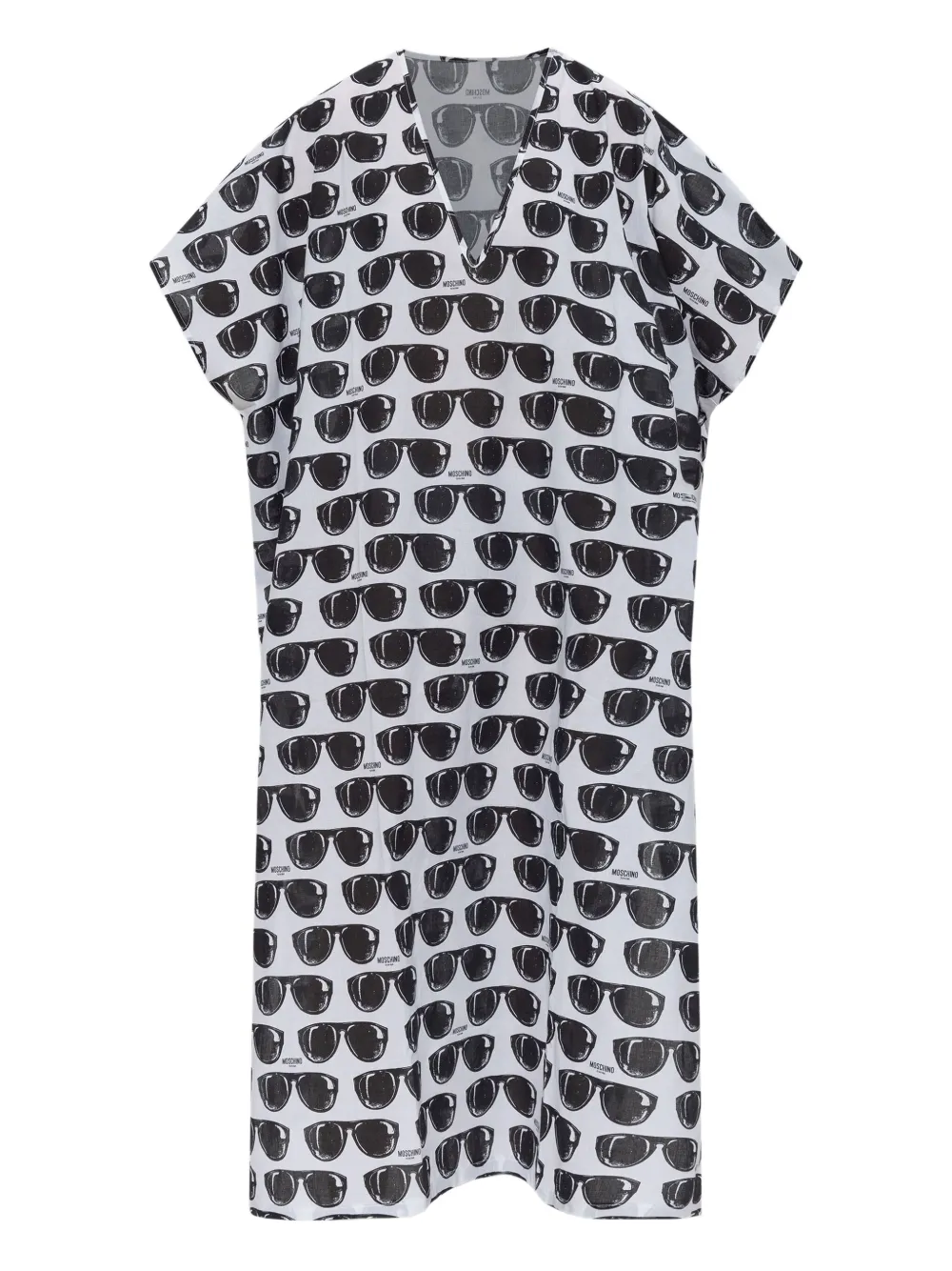 Moschino Maxi-jurk met zonnebrilprint Wit