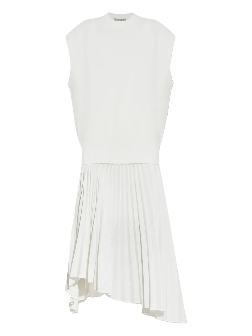 pleated midi dress