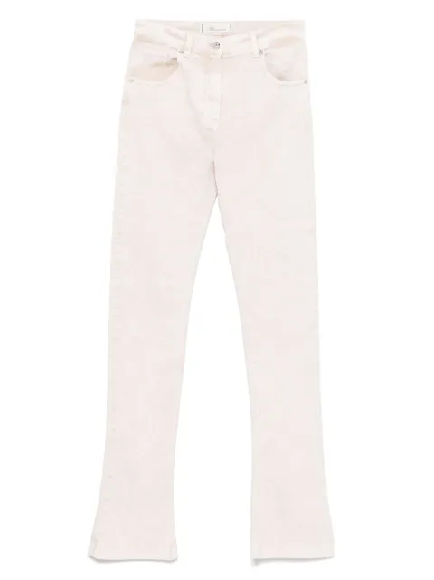 Blumarine logo-patch jeans