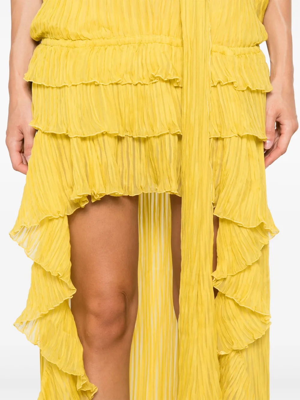 Blumarine Asymmetrische midi-jurk Geel