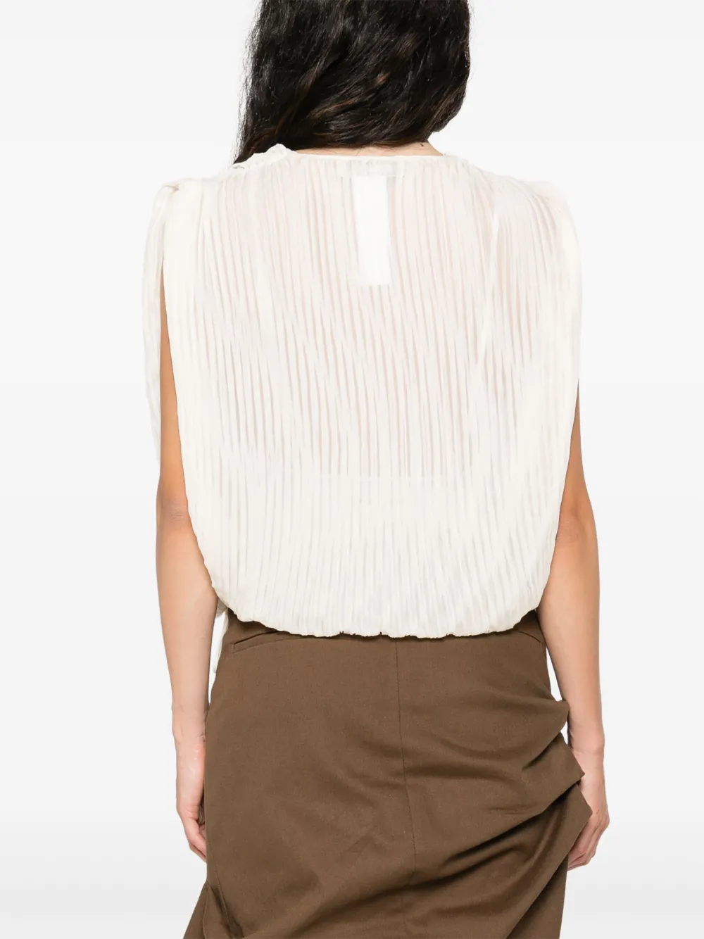 Blumarine Zijden top Beige